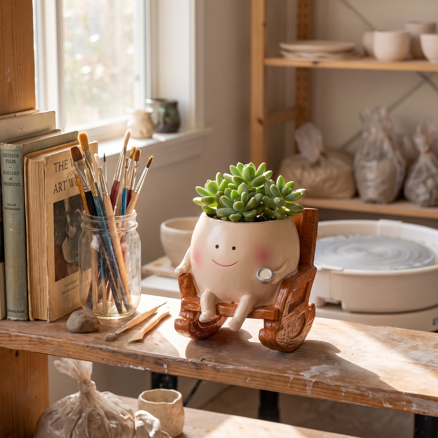 Rocking Chair Buddy Plant Pot
