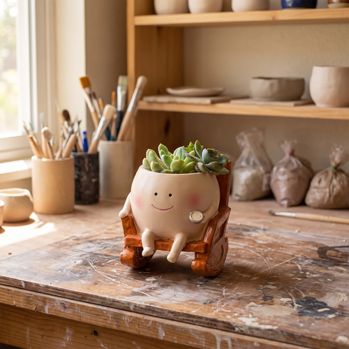 Rocking Chair Buddy Plant Pot