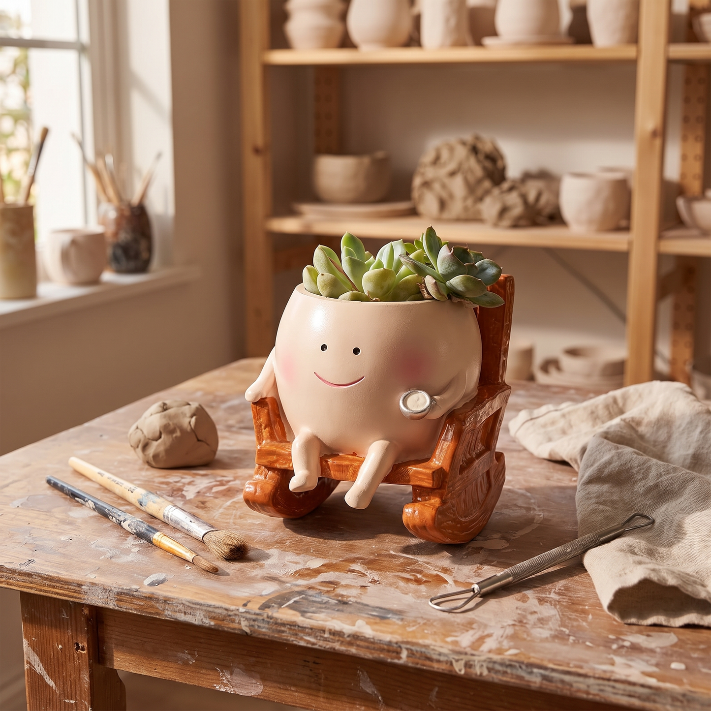 Rocking Chair Buddy Plant Pot